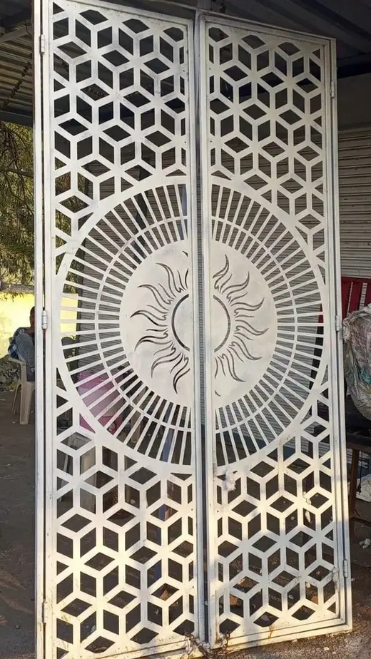 Steel jaali door